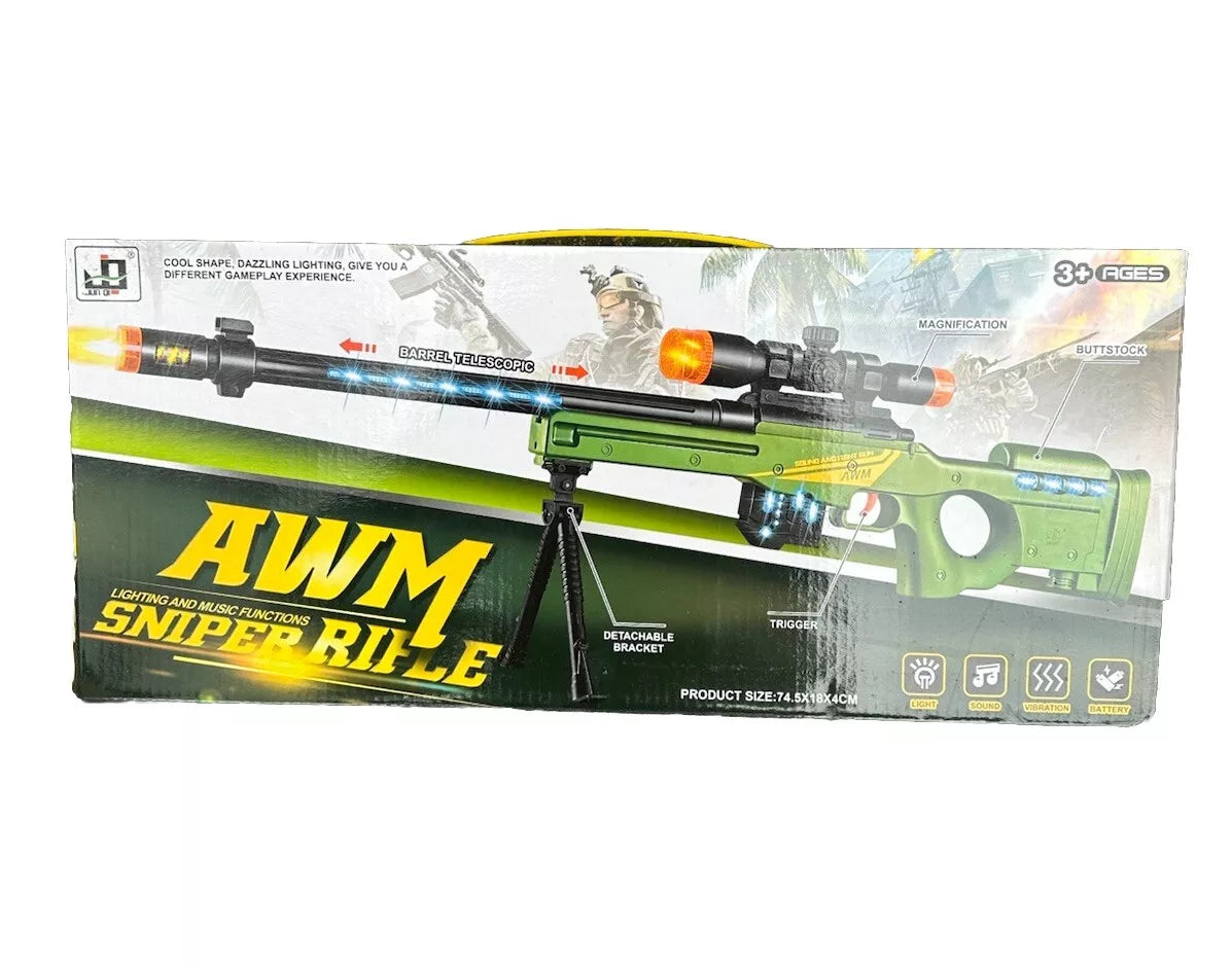 KidS Toy AWM Sniper Rifle Toy Gun With Lighting & Music Function - 75cm Long